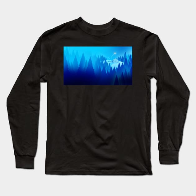 Cold Arctic Forest Long Sleeve T-Shirt by MOULE